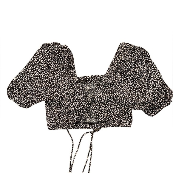 Hyfve Puff Sleeve Print Crop Top - Picture 3 of 8